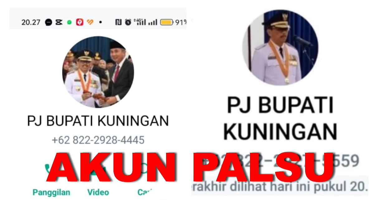 Beredar Akun Whatsapp Palsu Yang Mengatas Namakan PJ Bupati Kuningan